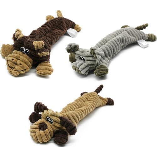 1pc Plush Toy Dog Toys Bite Resistant Cleaning Teeth Dog Chew Puppy Toys Cartoon 16 Styles Animal Pet Toys For Dogs