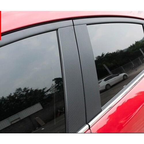 10pcs for Mazda 3 Axela 2014-2017 center column Sticker carbon fibre Decorative sticker
