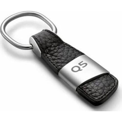 10pcs Leather Keychain Keyring Key Chain Ring Key Holder for Audi A3 A4 A5 A6 A7 A8 B6 S3 S4 S5 RS Q3 Q5 Q7 Chaveiro Car Styling