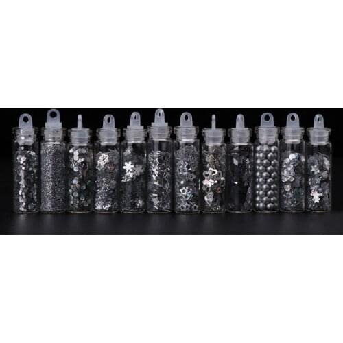 12 Bottle/Set Manicure Sequins DIY Nail Beauty Filling Tools Multi Functional Nails Art Glitter Powder Eyes Makeup Phone Case