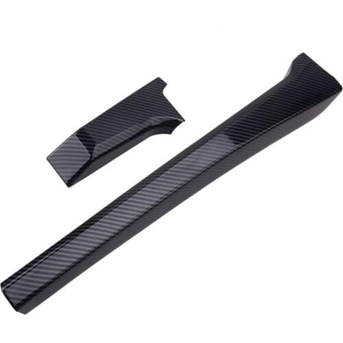 2Pcs Car Gear Shift Panel Side Cover Trim Decor Fit for Toyota Tundra 2014 2015 2016 2017 2018 2019 ABS Carbon Fiber Style LHD