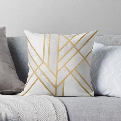 Art Deco Geometry 2 Throw Pillow Cushion Cover Polyester throw pillows case on sofa home living room car seat decor 45x45cm