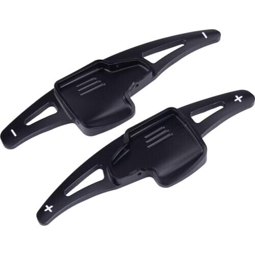 Car 2pcs Black Steering Wheel Shift Paddle Shifter Extension Fit For Ford Ecosport Focus Kuga