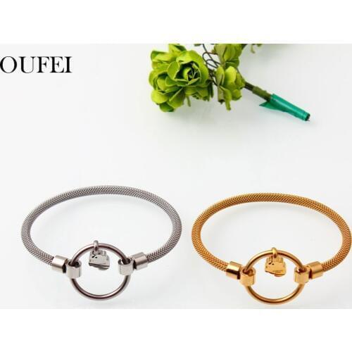 OUFEI Stainless Steel Cuff Bracelets Bangles Barbed Wire Jewelry Accessories Bangles For Women Free Shipping