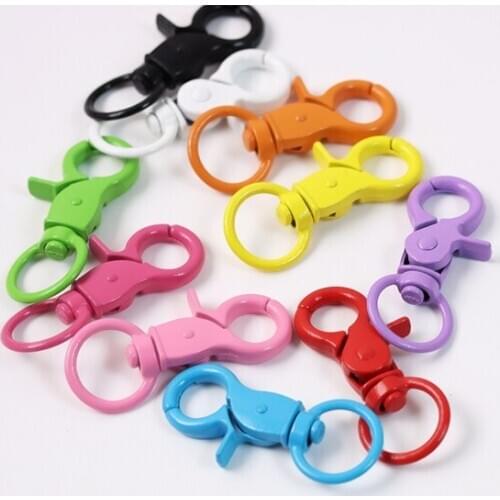 Color keychain buckle Korean version of diy metal paint ring, jewelry accessories, car key bag pendant dog head