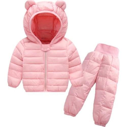 LILIGIRL Childrens Winter Down Clothes Sets 2021 Baby Girls Warm Jacket Coat+Pant Overalls Suit and Boys Clothing Costume New