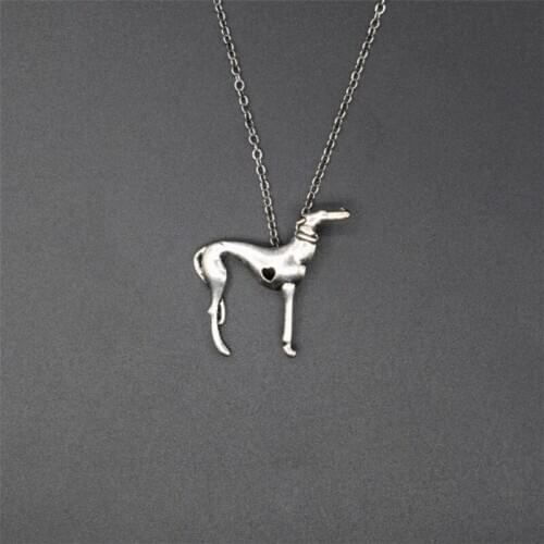 Elfin Trendy Italian Greyhound Necklaces Fashion SLOUGHI Jewellery Spanish Grey Hhound Whippet Pendant Necklaces Women Men