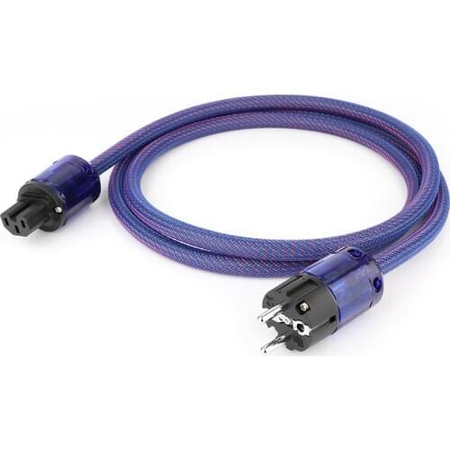 HI-End 6N Copper Audio Grade US/EU Power Cable HIFI US/EU AC Audio Cable Cord with rhodium plated power plug