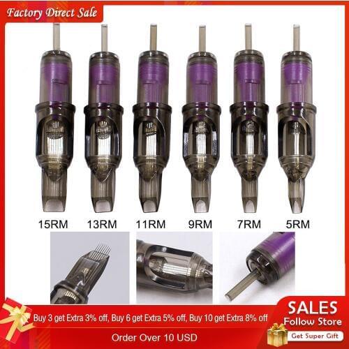 Biomaser Cartridge Tattoo Needles Disposable Makeup Microblading Cartridges Eyebrow Tattoo Pen Machine Supply 5/7/9/11/13/15 RM