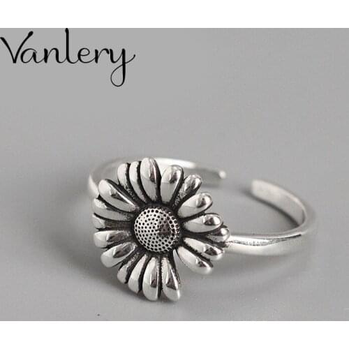 Personality Exaggerated Gothic Sunflower Rings For Women Charm Engagement Jewelry Girls Open Finger Knuckle Rings