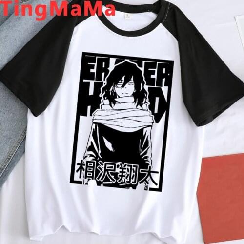 My Hero Academia Boku No Hero Academia Midoriya Izuku Deku men grunge casual top tees white t shirt couple clothes
