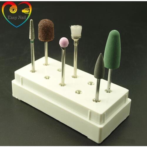 EasyNail~6PCS/box Bits set Diamond Nail Drill Set Korund Material Nail Cuticle Clean Milling Manicure Drill Bits with Box