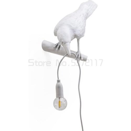 Nordic lucky bird shape night lights Eco-friendly resin living room porch wall lamp creative personality bedroom decor
