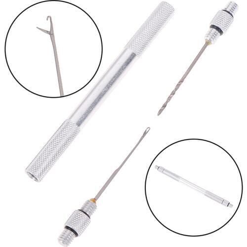New 3-in-1 Carp Fishing Rigging Bait Needle Kit Tool Set Bait Drill Stringer Needle With Nonslip Aluminum Alloy Handle