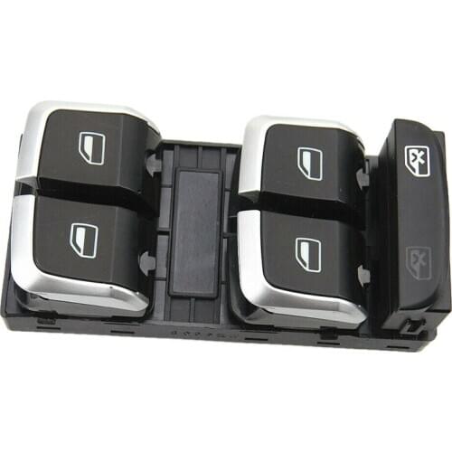 New Chrome Driver Side Electric Master Window Control Button Switches for - A4 S4 Q5 B8 Allroad 8K0959851A