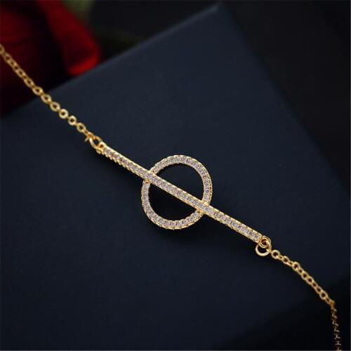 New fashion adjustable 18 gold wedding bracelet crystal charm bracelet ladies bracelet ladies Femme party jewelry gift friends