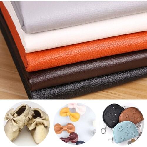 20cm*15cm Solid Color Faux Leather Fabric For Sewing Artificial Synthetic PU For DIY Bag Shoes Clothing Material Handmade Fabric