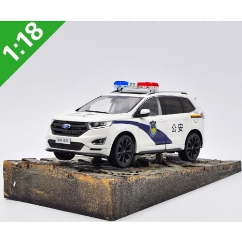 Original Factory Authentic 1:18 Ford Edge 2016 Diecast Suv Police Metal Car Model with Small Gift