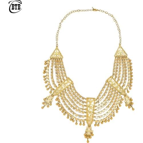 Gold Color Arab Persia Dubai Birthday Women Gifts African Muslim Islamic Jewelry Turkish Middle East Big Allah Necklace