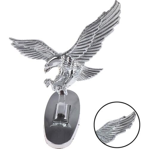 Car Front Cover Chrome Hood Ornament Badge 3D Emblem Angel Eagle For Auto Car