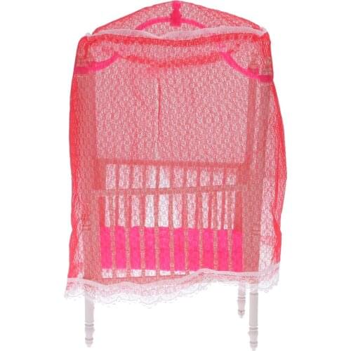 Plastic Mini Cot Bed Plastic Dolls Cot Bed for Dolls Rose Red
