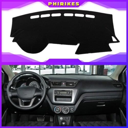 For Kia K2 Rio 3 2012 2013 2014 2015 2016 2017 Dashboard Cover Sun Shade Non-slip Dash Mat Pad Carpet Car Stickers Accessories