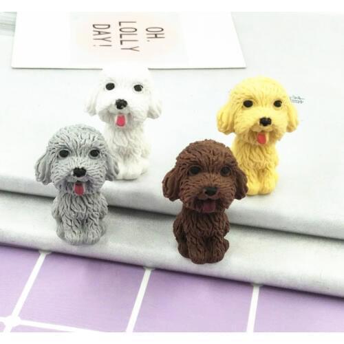 1Pc Cartoon Cute Dog Rubber Eraser Art School Supplies Office Stationery Novelty Pencil Correction Supplies Student Gift
