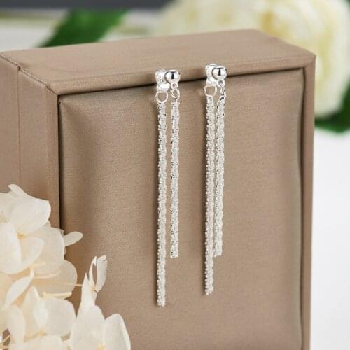 925 Sterling Silver babysbreath Earrings Women Simple Fashion Wedding Jewelry Accessories