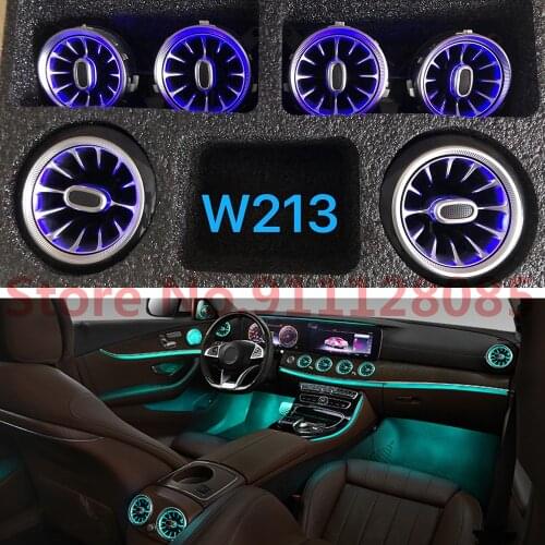 64 Front Air condition LED ambient light for W213 turbine air outlet LED lights for Benz E class W213 E200 E320 air vent inlet