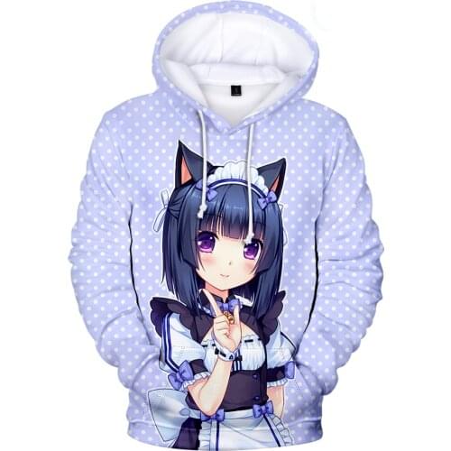 2021 NEKOPARA 3D Cartoon Hoodies Sweatshirts Men/women Children Casual Hip Hop Hoodie Pullover Streetwear Plus Size Clothes Coat