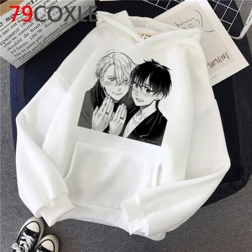 Yuri on ice hoodies male anime graphic male clothing sweatshirts grunge hip hop