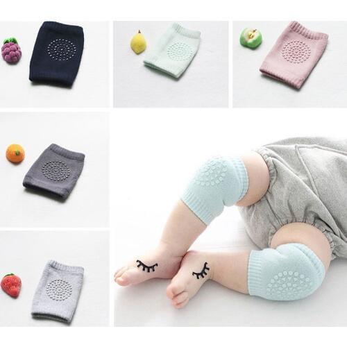 1 Pair Baby Boys Girls Infant Toddler Kids Soft Anti-slip Safety Crawling Elbow Cushion Knee Pad #88619