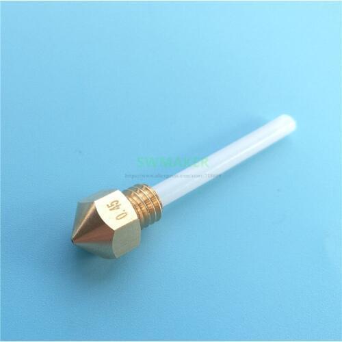 1pcs MK9 Nozzle + PTFE Tube - 0.45mm M6 Thread for CTC FDM A8 i3 3D printer