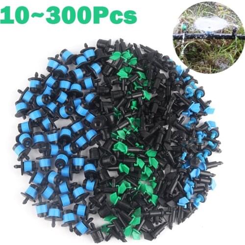 10~300Pcs Garden Irrigation Sprinkler 4L 8L 16L Flow Flag Dripper Adjustable Fountain Nozzle Plastic Water Saving Emitters