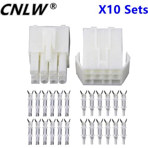 10 Sets EL-12P Small tamiya Electronic connector 4.5mm spacing, EL-4.5 12P Multipole Connectors Male and Femal Plug + terminals