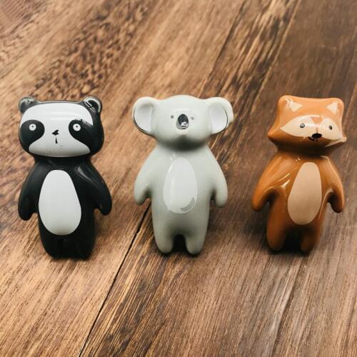 1x Ceramic Knob, Porcelain Cartoon Drawer Dresser Knobs Furniture Hardware Cabinet Dresser Knob Pull Handles for Home Office DIY