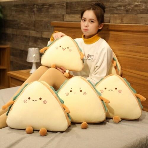 30-40CM Simulation Food Sandwich Cake Plush Toys Dolls Kawaii Bread Stuffed Pillow Sofa Bed Cushion Birthday Gift Kids Toys