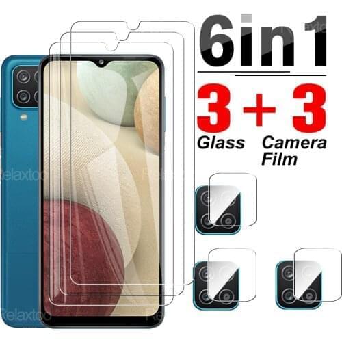 6 in 1 Tempered Glas For Samsung Galaxy A12 Camera Lens Protector For Samsun a 12 A12 SM-A125F/DS A125F Screen Protection Glass