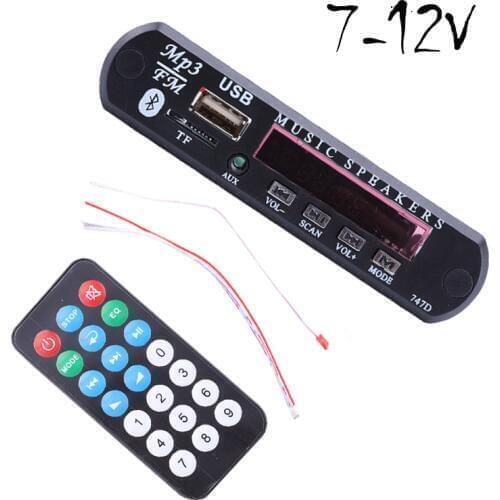 DC 12V Automobile Car Bluetooth MP3 WMA FM AUX Decoder Board Plate Audio Module TF SD Card USB Radio Car MP3 Speaker Accessories