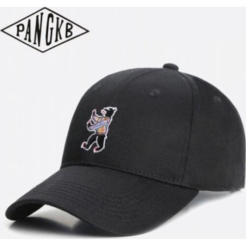 PANGKB Brand SIGGI SMALLZ CURVED CAP black hip hop baseball cap for men women adult outdoor adjustable casual sun snapback hat