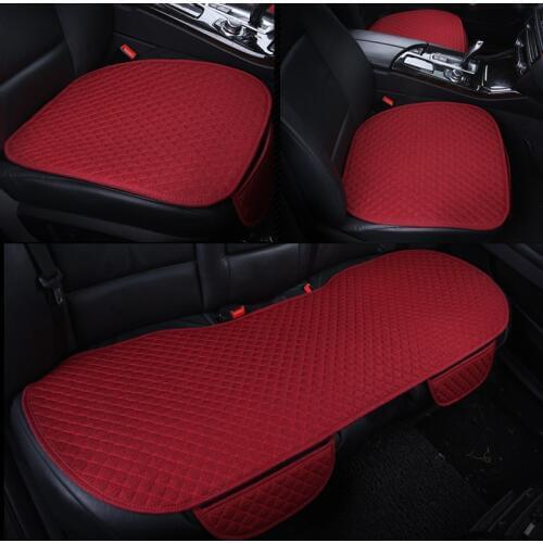 KKYSYELVA 3pcs/set Car interior Accessories Seat Cover Black universal Black Auto seat cushion Car seat seat covers