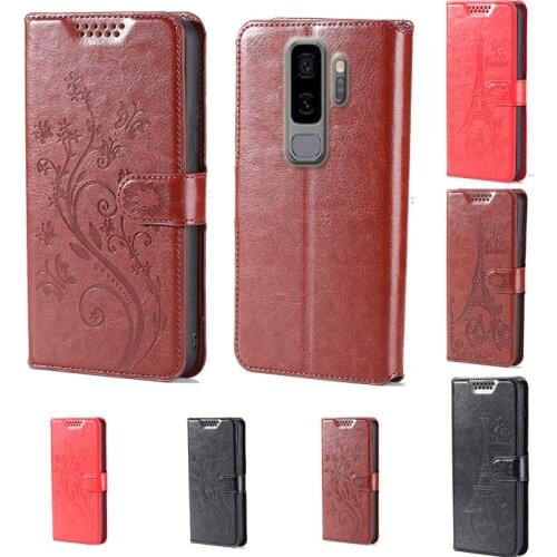 Butterfly flower Tower Flip Leather Wallet Phone Case For Samsung Galaxy S9+ S9 Plus G965F Stand function Phone cover card slot