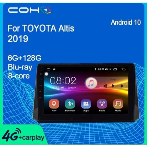 COHO For Toyota Altis Corolla 12 2018-2020 Car Radio Multimedia Video Player Navigation GPS Android 10 Octa-Core