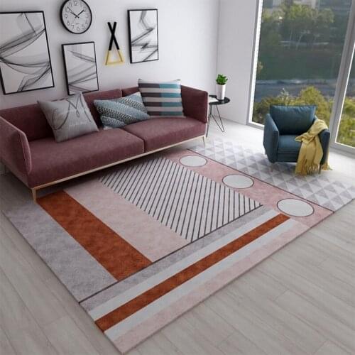 Bohemian style carpet table bedside childrens play mat modern geometric printing non-slip carpet living room/bedroom can be cus