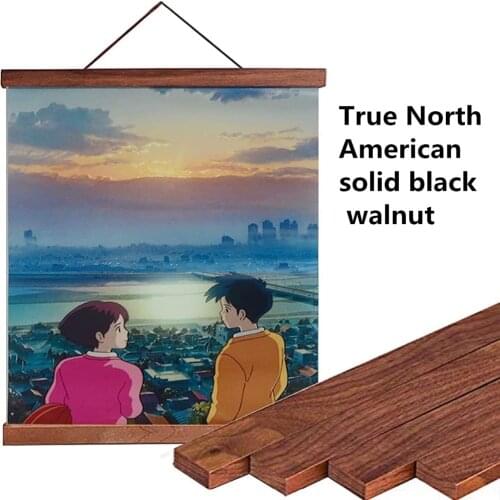 Painting Frame Magnetic Wooden Hanger Wood Photo Frame Painting Canvas Poster Frame Canvas Frame Art Hanger Natural Wall