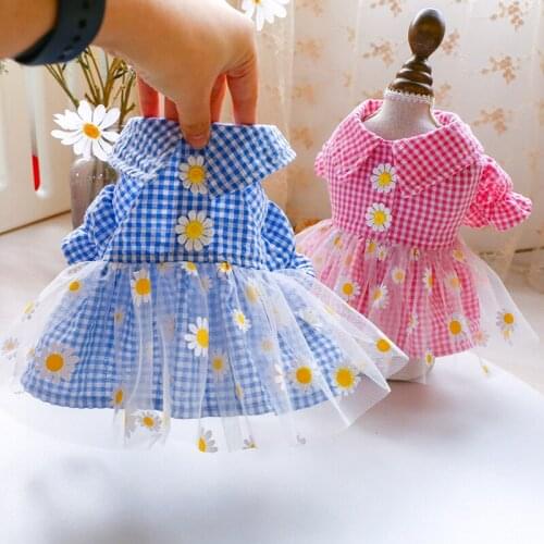 Lovely Dog Dress for Small Dogs Chihuahua Ladybug Summer Dress Skirt Puppy Cat Princess Clothes Apparel Vestidos Para Perritao