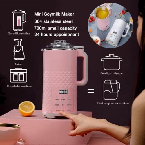 700ml Mini Portable Fruit Juicer Machine Soybean Milk Maker Multi-Function Automatic Filter-Free Self Cooking Machine Blender