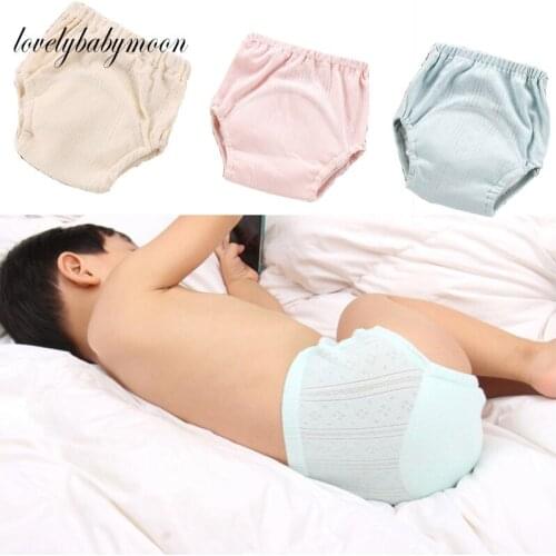 Baby Cotton Training Pants Panties Baby Diapers Reusable Cloth Diaper Nappies Washable Infants Children Underwear Nappy Changing