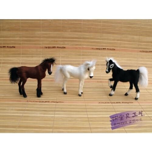 Simulation horse fur model toy ornament home decoration gift h1449