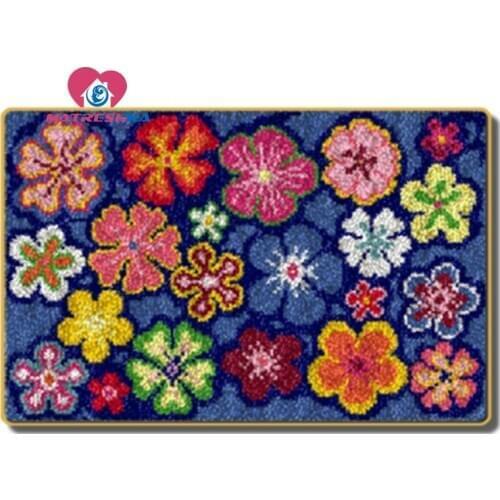 Needlework Latch Hook Rug Kits Flowers undefined carpet embroidery Rug latch hook kits floor carpet diy rug yarn Tools kits